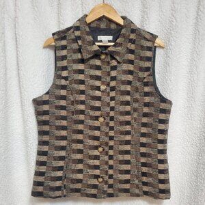 Christopher & Banks button up corduroy vest size L
